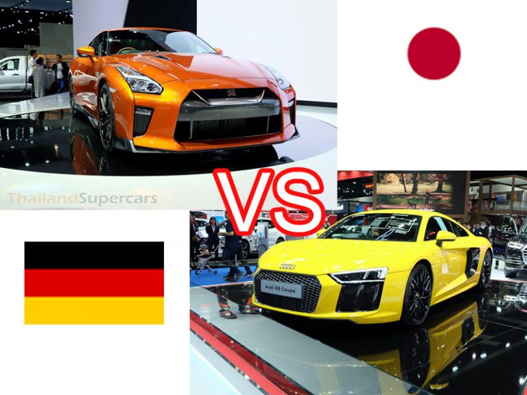 2018 Nissan GTR VS Audi R8 เทียบกับปอนด์ต่อปอนด์