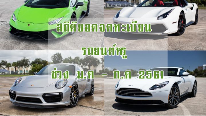 เผย! สถิติยอดจดทะเบียน รถยนต์หรู ช่วง ม.ค – ก.ค 2561